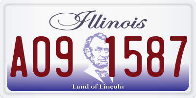IL license plate A091587