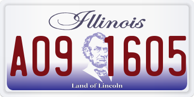 IL license plate A091605