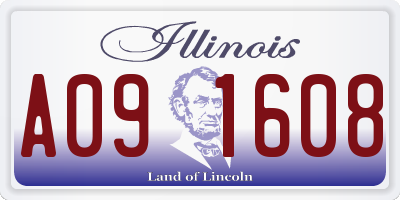 IL license plate A091608
