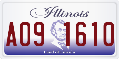 IL license plate A091610