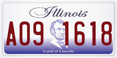 IL license plate A091618