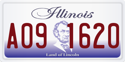 IL license plate A091620
