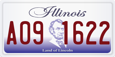 IL license plate A091622