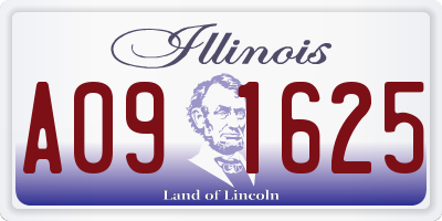 IL license plate A091625