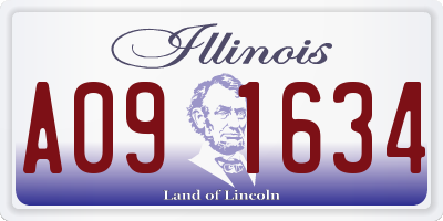 IL license plate A091634