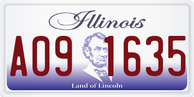 IL license plate A091635