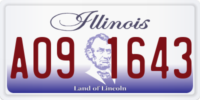 IL license plate A091643