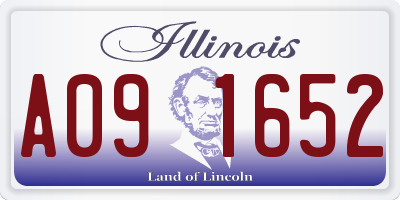 IL license plate A091652