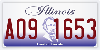 IL license plate A091653