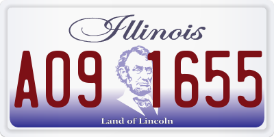 IL license plate A091655