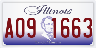IL license plate A091663