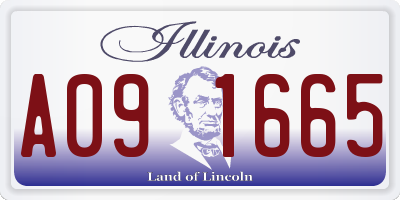 IL license plate A091665