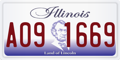 IL license plate A091669