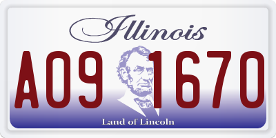 IL license plate A091670