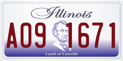 IL license plate A091671
