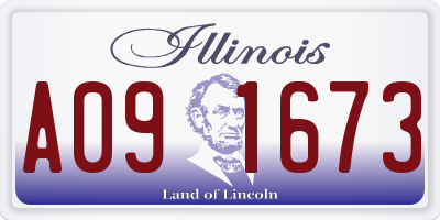 IL license plate A091673