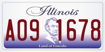 IL license plate A091678