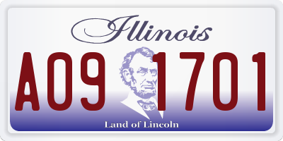 IL license plate A091701