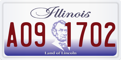 IL license plate A091702