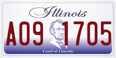 IL license plate A091705