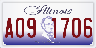 IL license plate A091706