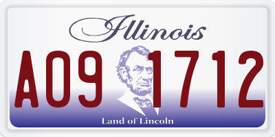 IL license plate A091712