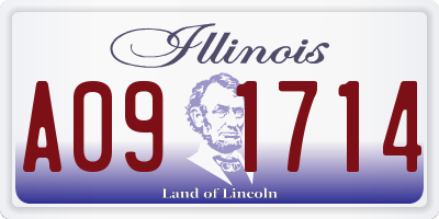 IL license plate A091714