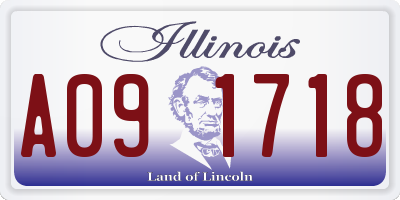 IL license plate A091718