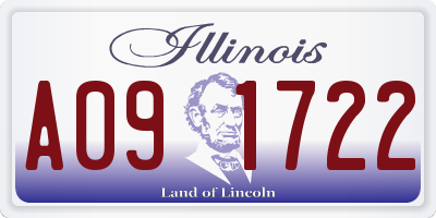IL license plate A091722