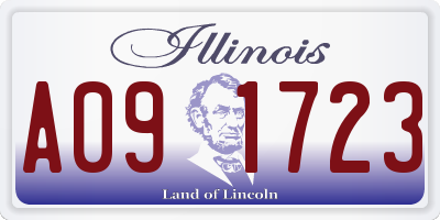 IL license plate A091723