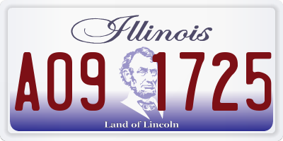 IL license plate A091725