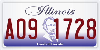 IL license plate A091728