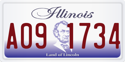 IL license plate A091734