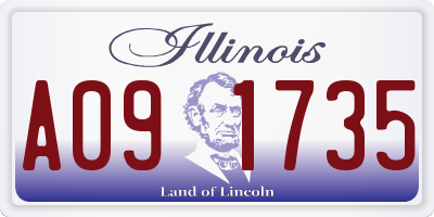 IL license plate A091735