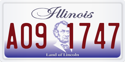 IL license plate A091747