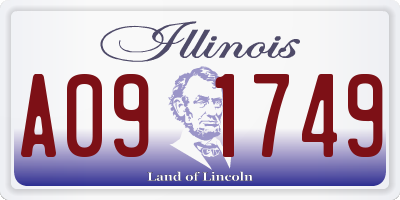 IL license plate A091749