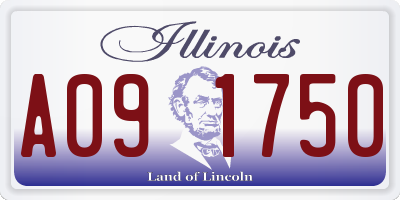 IL license plate A091750