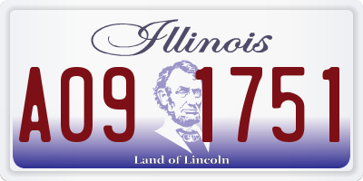 IL license plate A091751