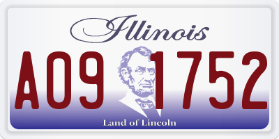 IL license plate A091752
