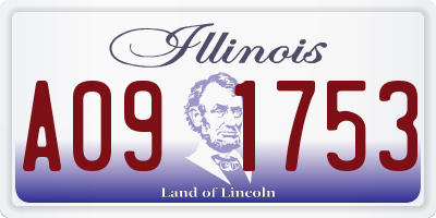 IL license plate A091753