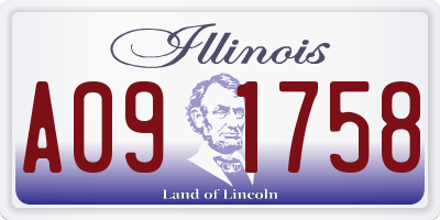IL license plate A091758