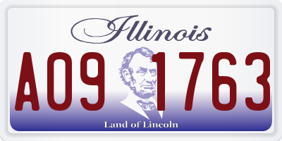 IL license plate A091763