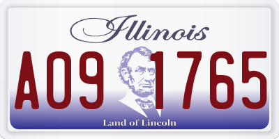 IL license plate A091765
