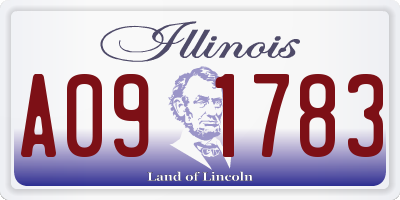 IL license plate A091783