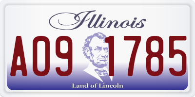 IL license plate A091785
