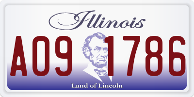 IL license plate A091786