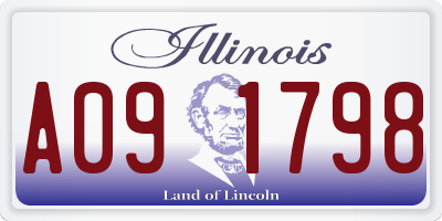 IL license plate A091798