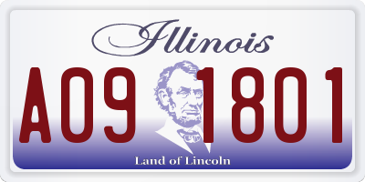 IL license plate A091801
