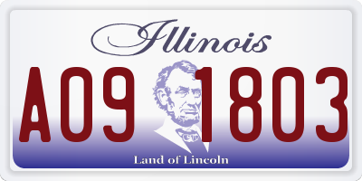IL license plate A091803
