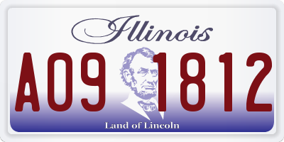 IL license plate A091812